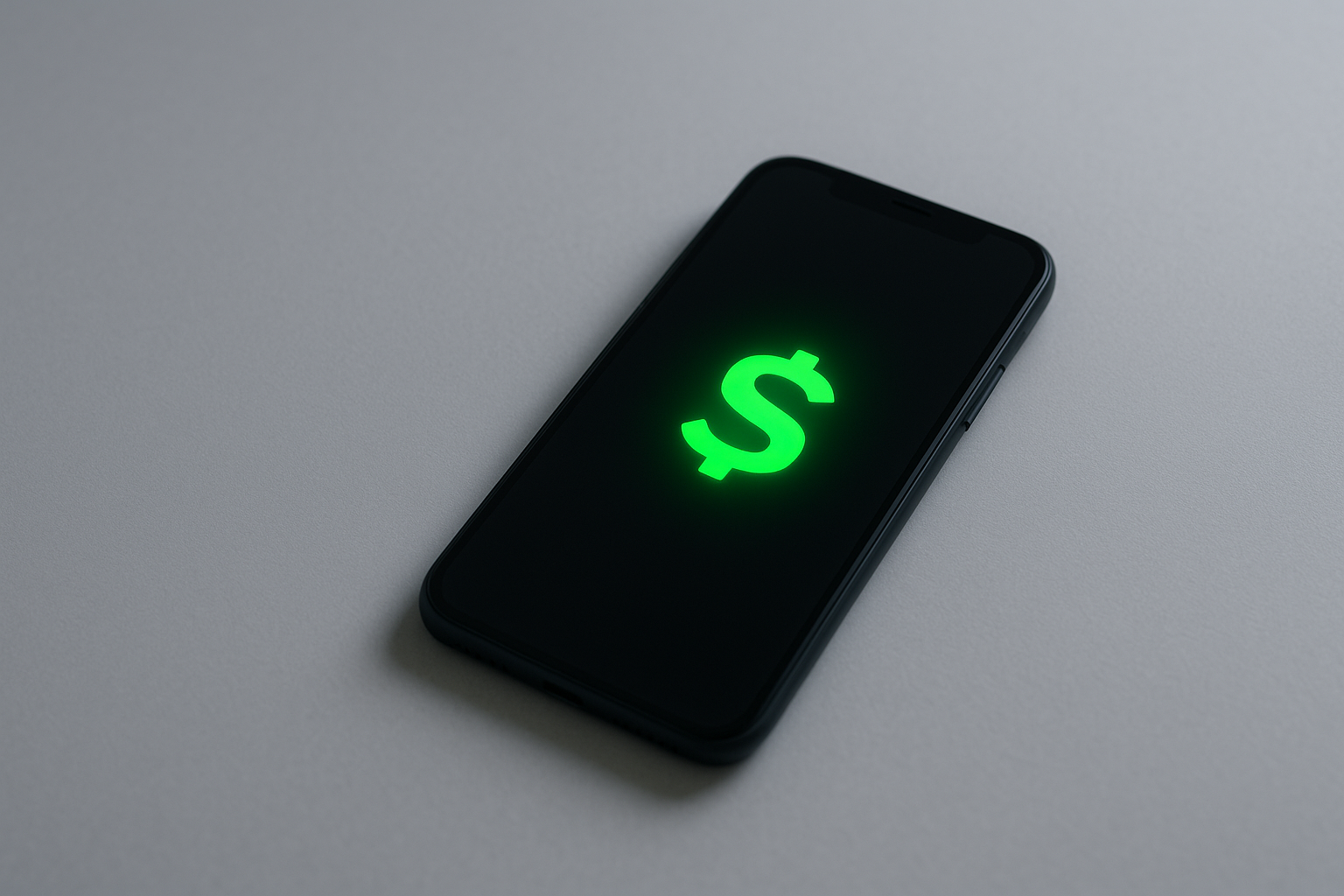A phone with a $ symbol on it